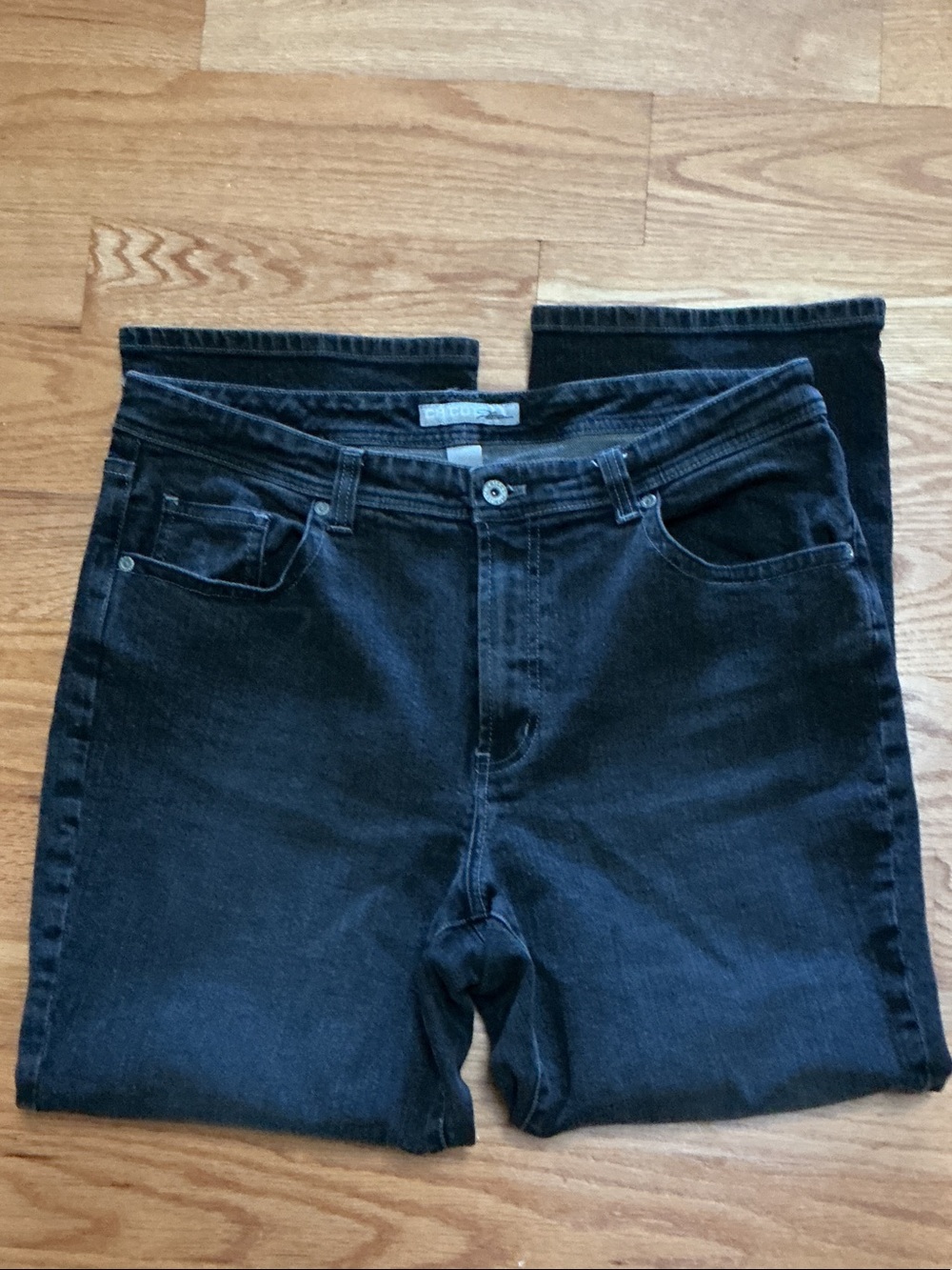 Chico’s Platinum Black Denim Jeans - Classic Short Straight Fit